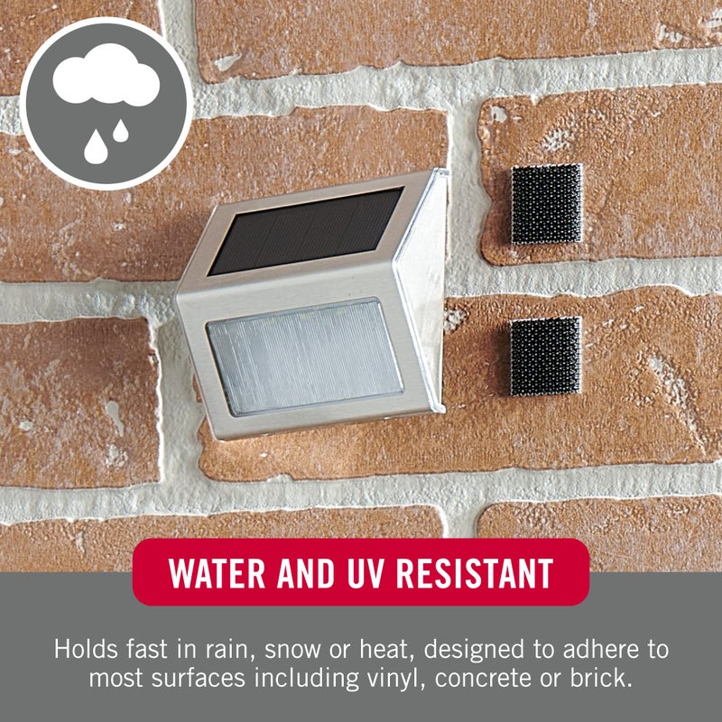 Velcro مربعات تثبيت فلكرو براند إكستريم لوك مع لاصق | 16 مجموعة، 1 إنش | لتثبيت الإلكترونيات أو الإضاءة أو اللافتات في الهواء الطلق | مصممة لتحمل درجات الحرارة القاسية والطقس | أسود - Image 3